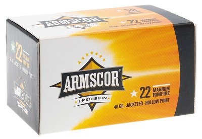 Патроны ARMSCOR .22 WMR JHP 2,6 гр. (40 gr)